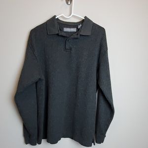 Pierre Cardin Mens Pullover Collared Sweater Sz L